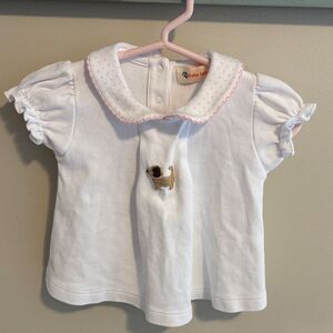 Baby Luigi 3 months White Shirt with Dog Embroidery